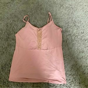 Studio Knit Lace Inset Peplum Cami